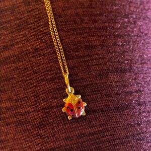Delicate Vintage Ladybug Necklace